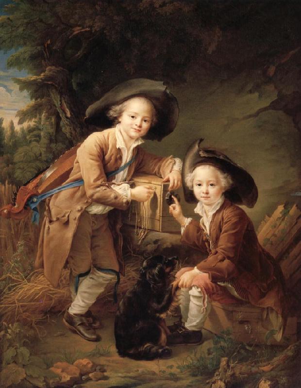 Francois-Hubert Drouais The Comte and chevalier de choiseul as savoyards